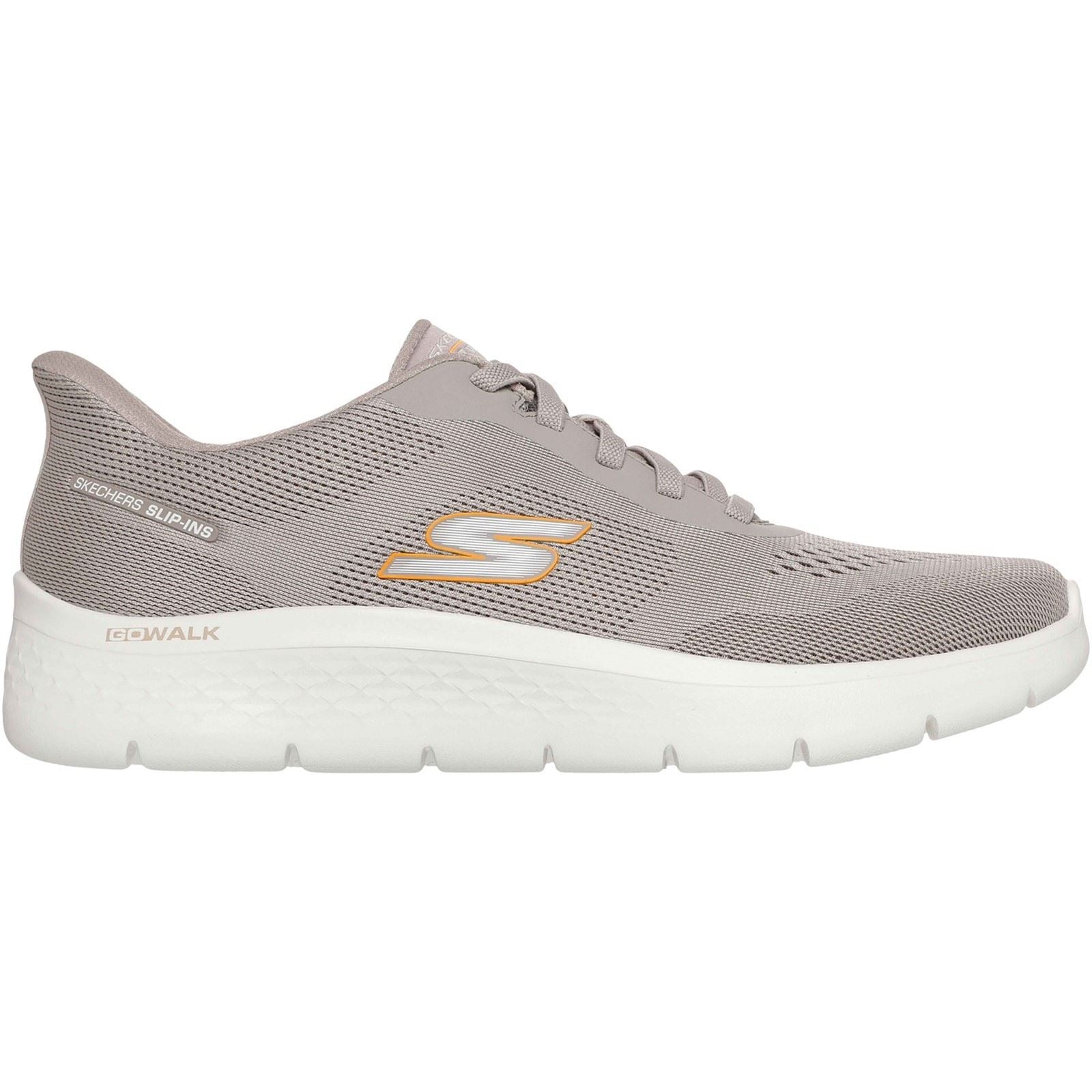 Skechers Go Walk Flex Baskets Taupe Pour Hommes En Polyester