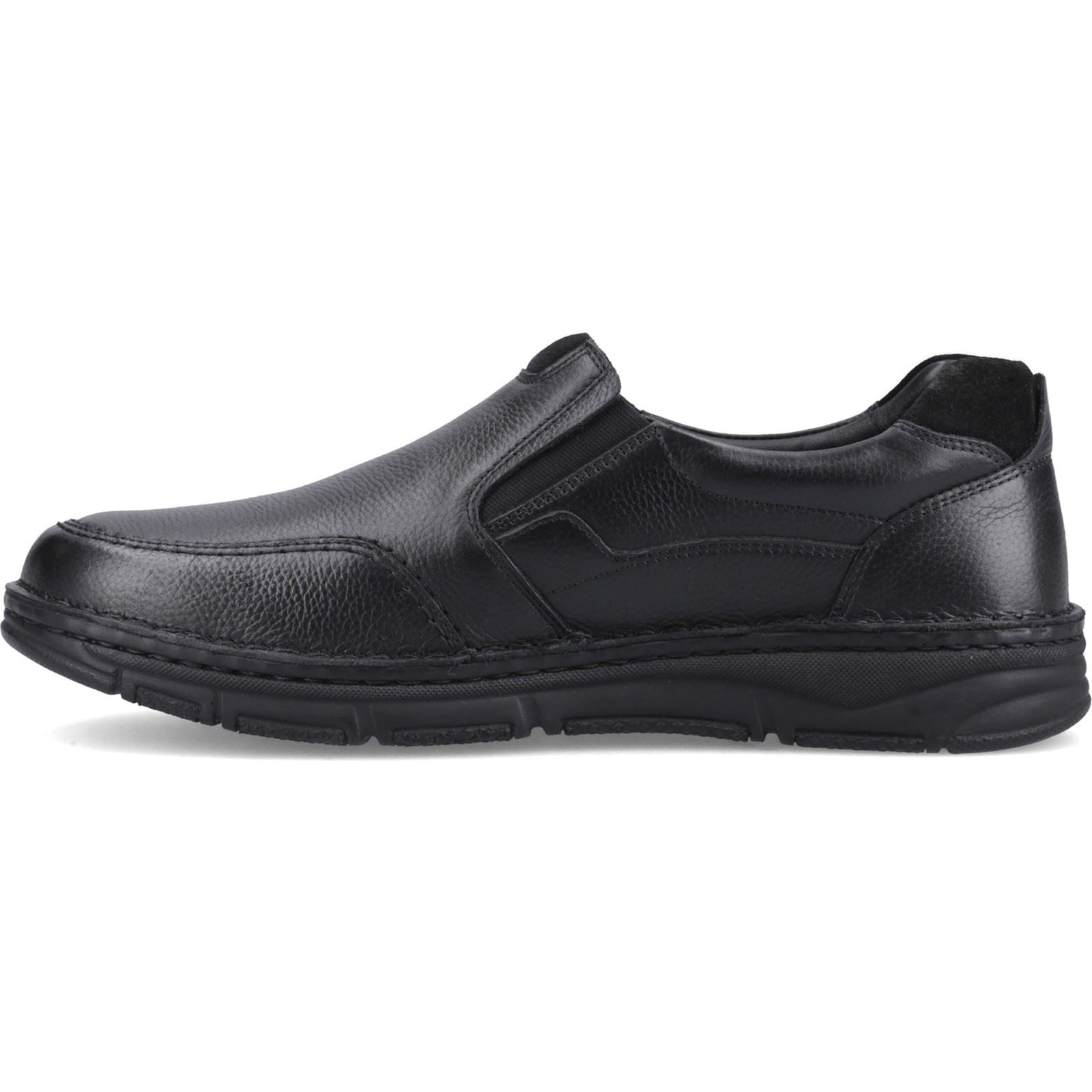 Hush Puppies Franco Slip on Mocassins Noirs En Cuir Pour Hommes