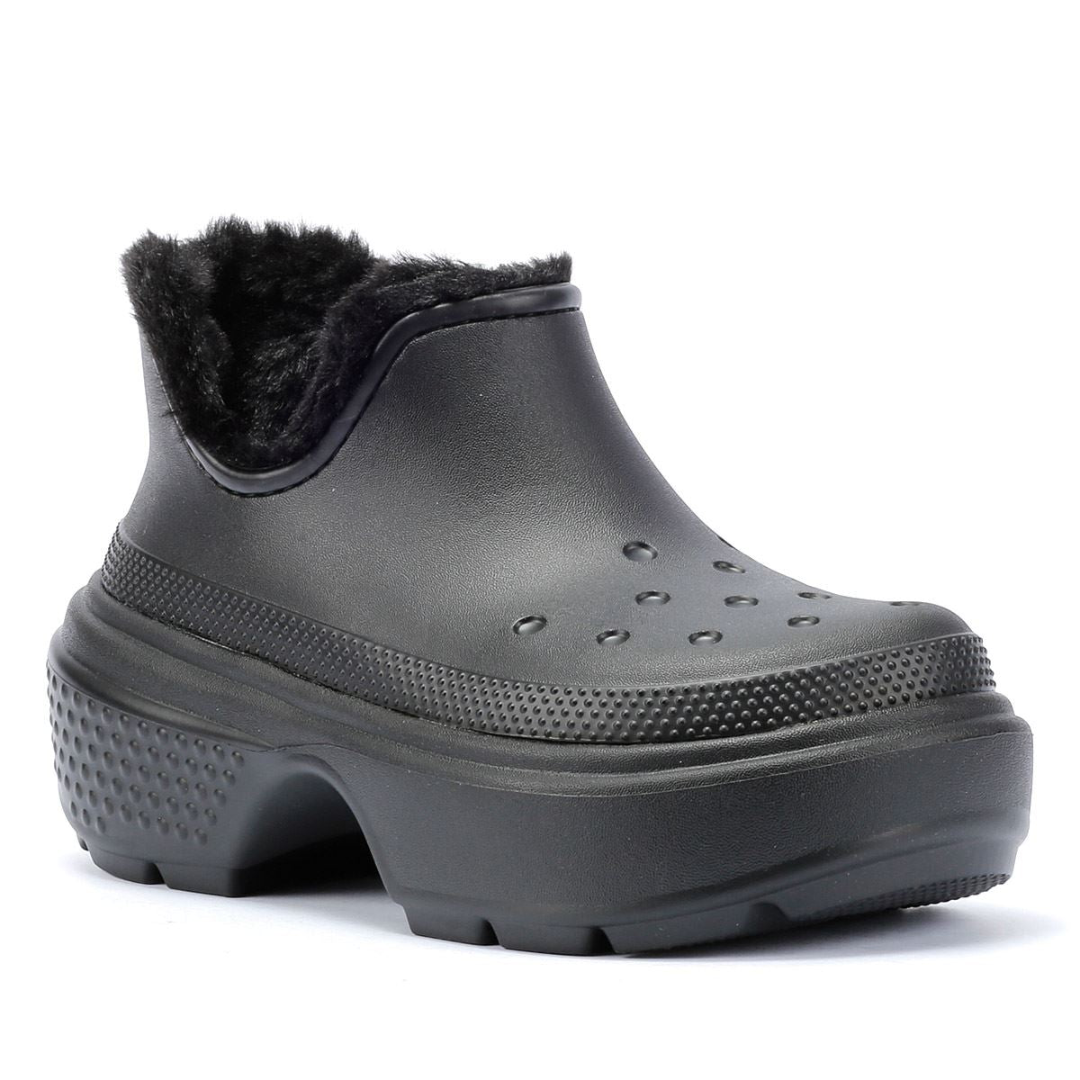 Crocs Stomp Lined Shorty Bottes Noires Pour Femmes