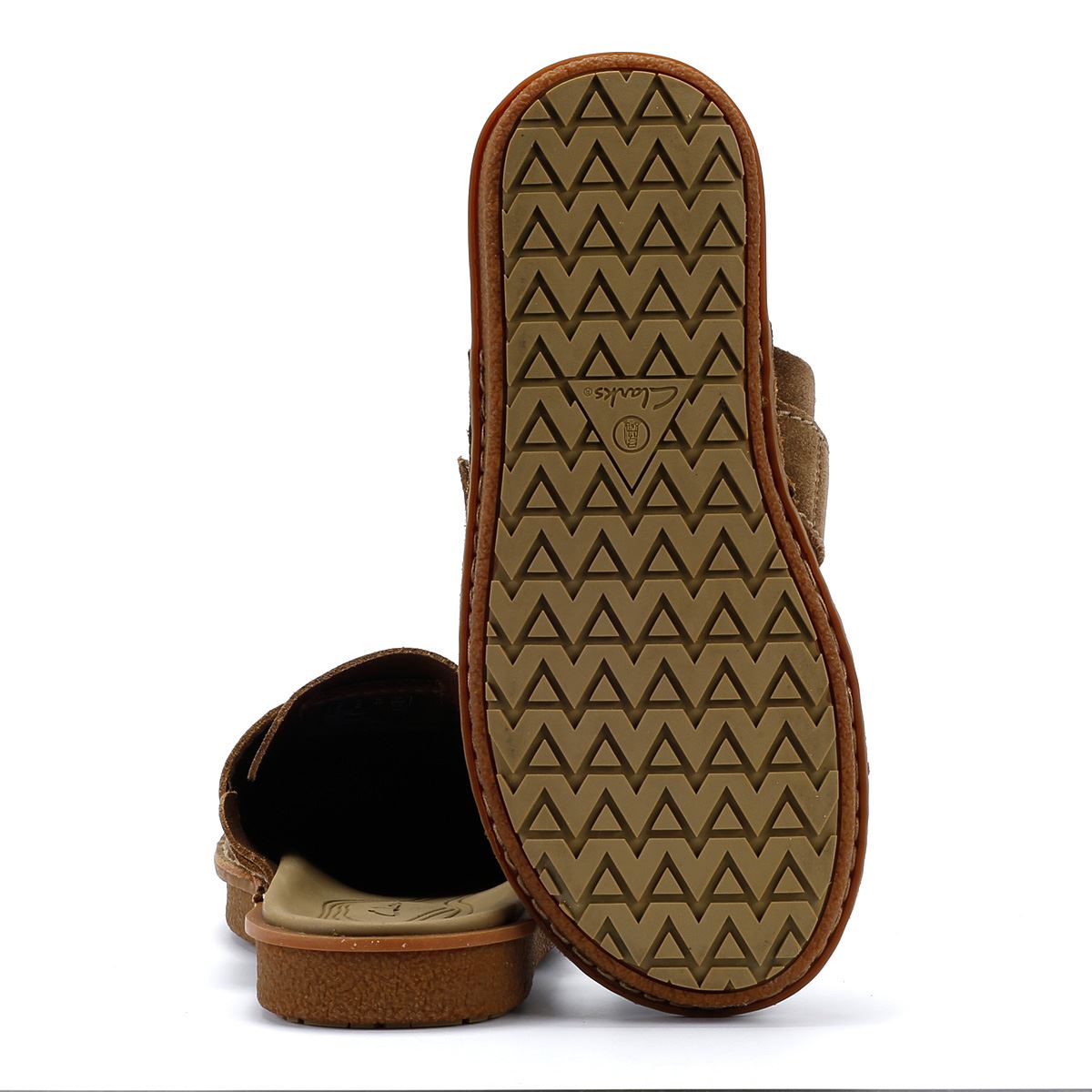 Clarks Main Litton Sabots En Daim En Chêne Pour Hommes