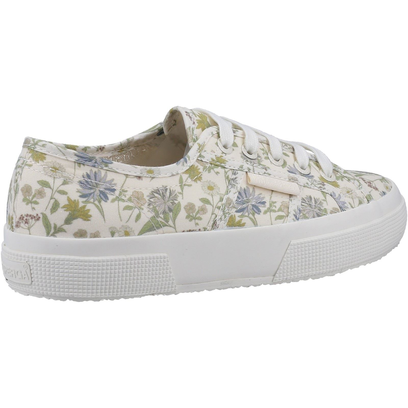 Superga 2750 Floral Print Sneakers Blancs En Coton Pour Femmes À Imprimé Floral