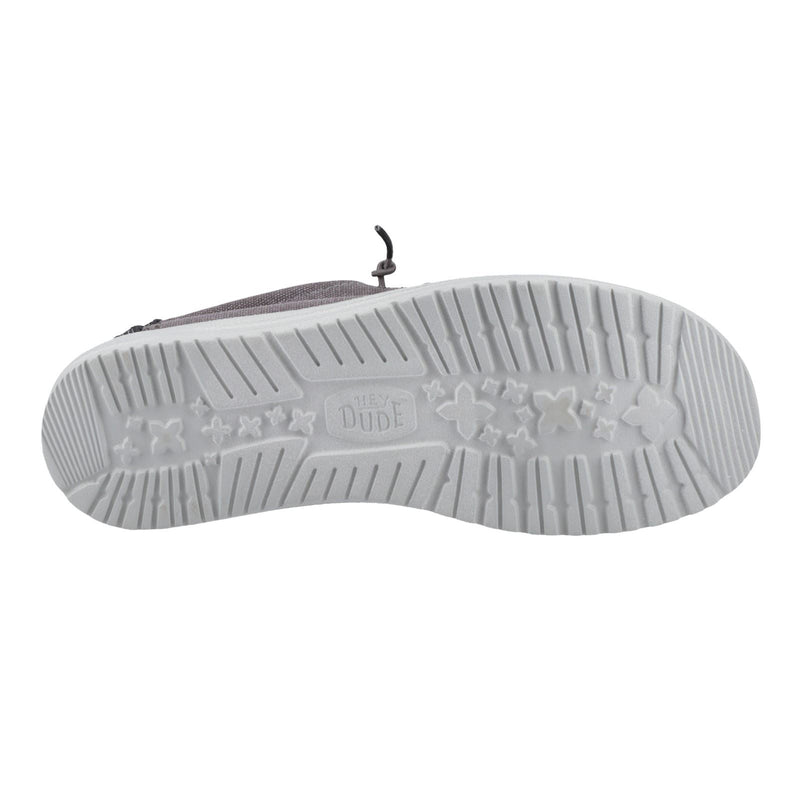 HEYDUDE Wally Workwear Chaussures Mocassins Pour Homme En Granit Gris/Noir En Mélange De Polyester
