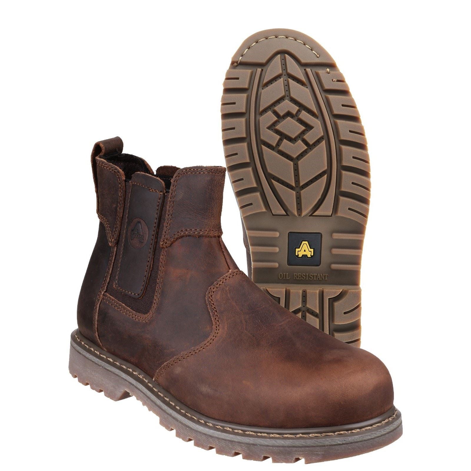 Amblers Safety  Bottes De Sécurité En Cuir Marron Fs165