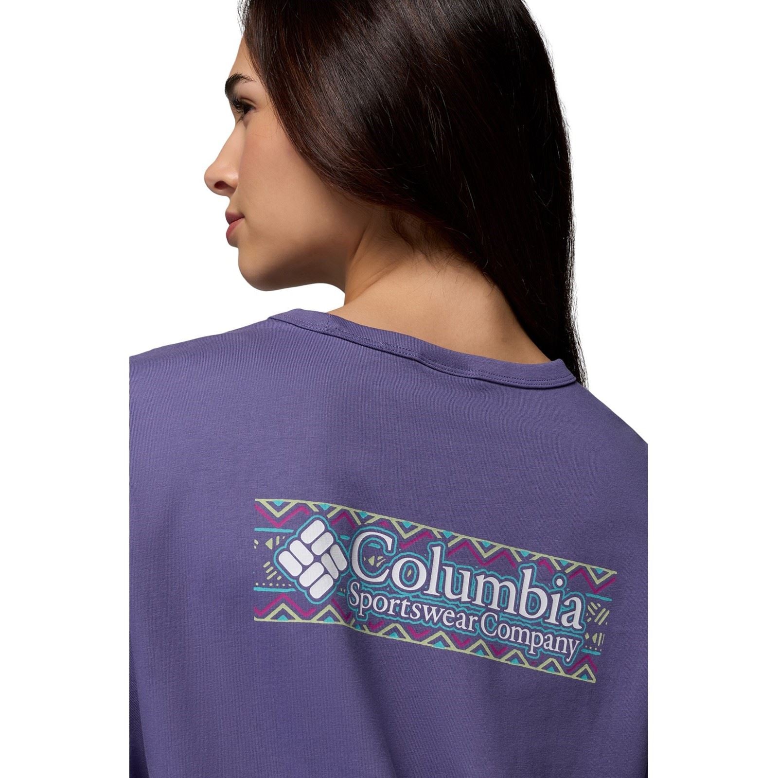 Columbia CSC Heavyweight Graphic Tee T-Shirt En Coton Pour Femmes Violet