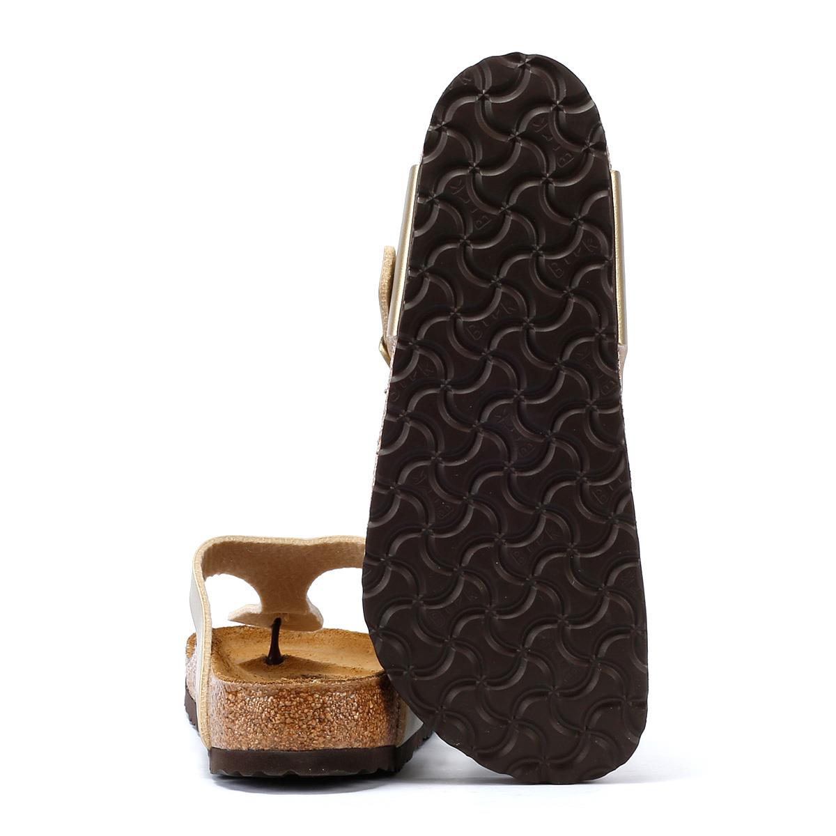 Birkenstock Gizeh Birko Flor Sandales Dorées Pour Femmes