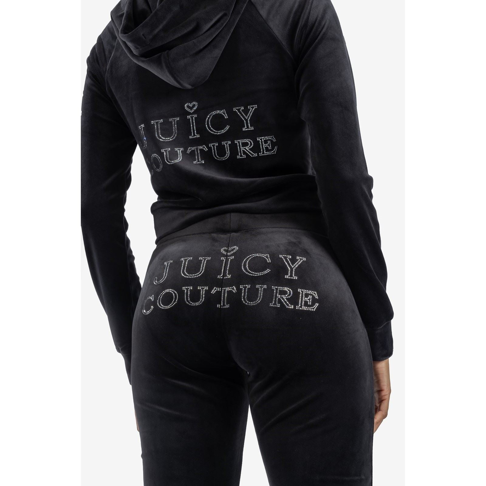 Juicy Couture Regal Lisa Pantalons De Jogging Noirs En Polyester Pour Femmes