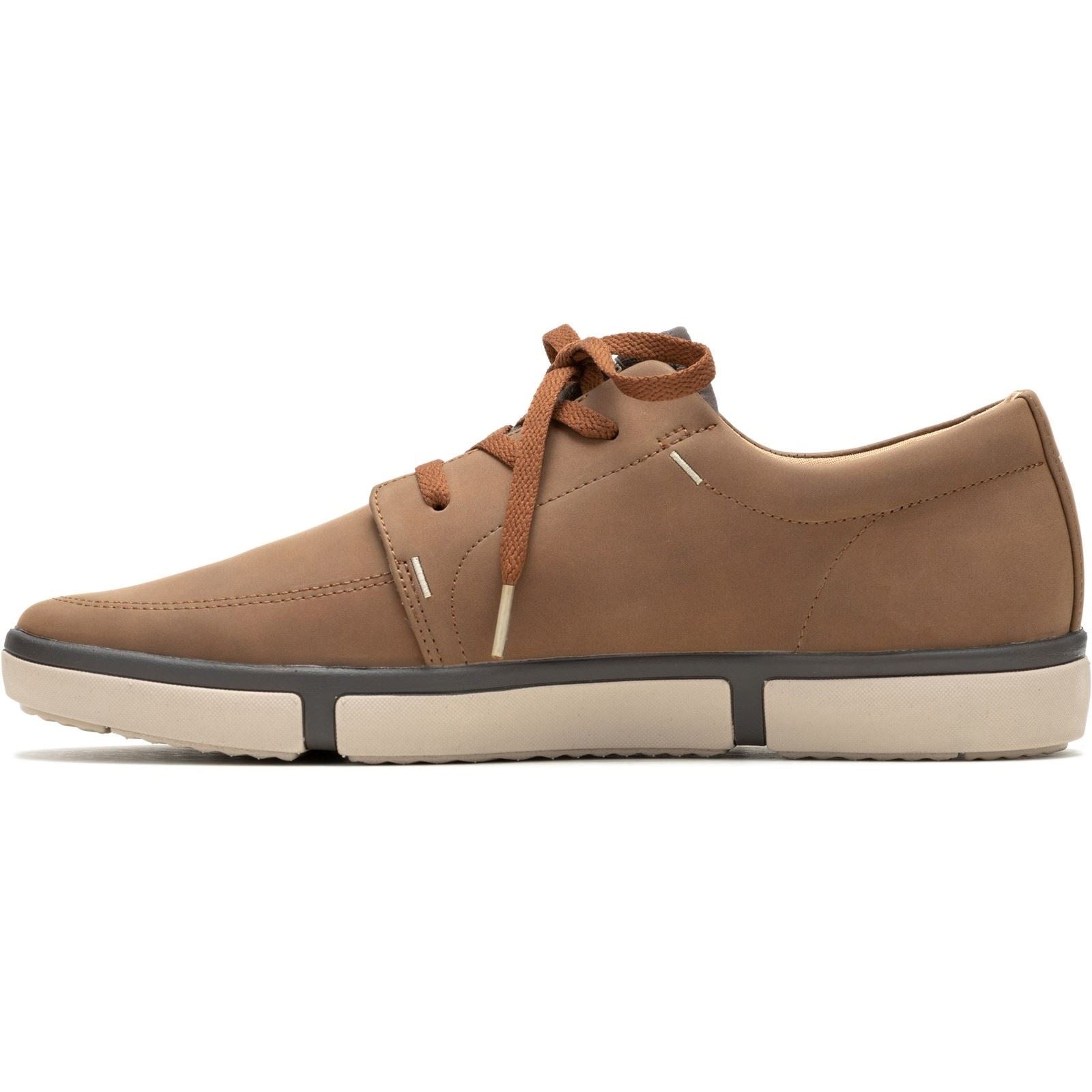 Hush Puppies Briggs Baskets Homme En Cuir Cognac