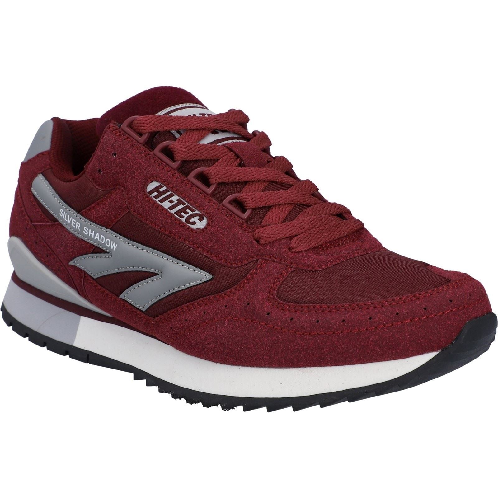 Hi-Tec Silver Shadow Chaussures Pour Hommes En Dentelle En Daim Synthétique/polyester - Cerise