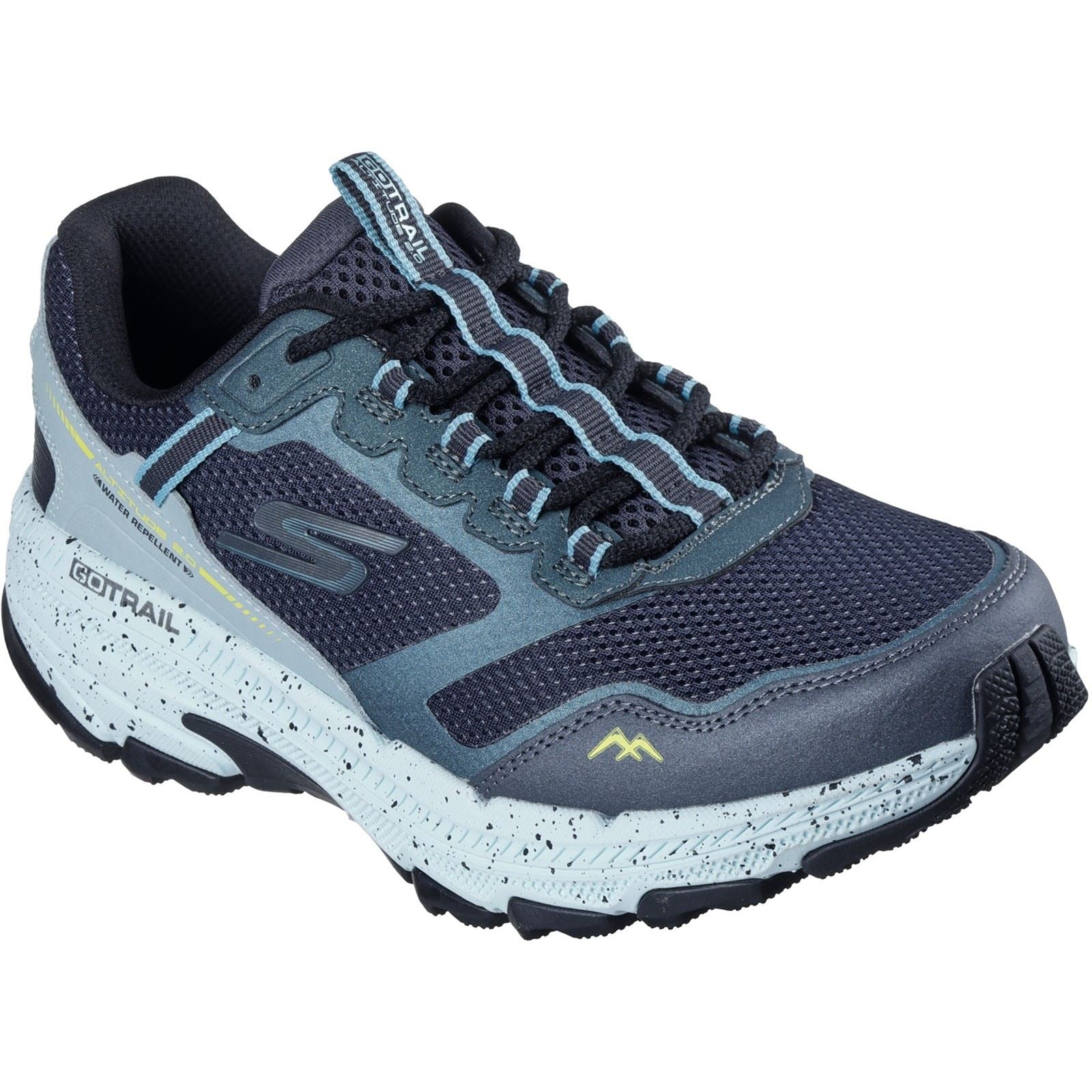 Skechers GO RUN Trail Altitude 2.0 Ravine Chaussures De Sport En Cuir Pour Femmes En Bleu Marine/aqua