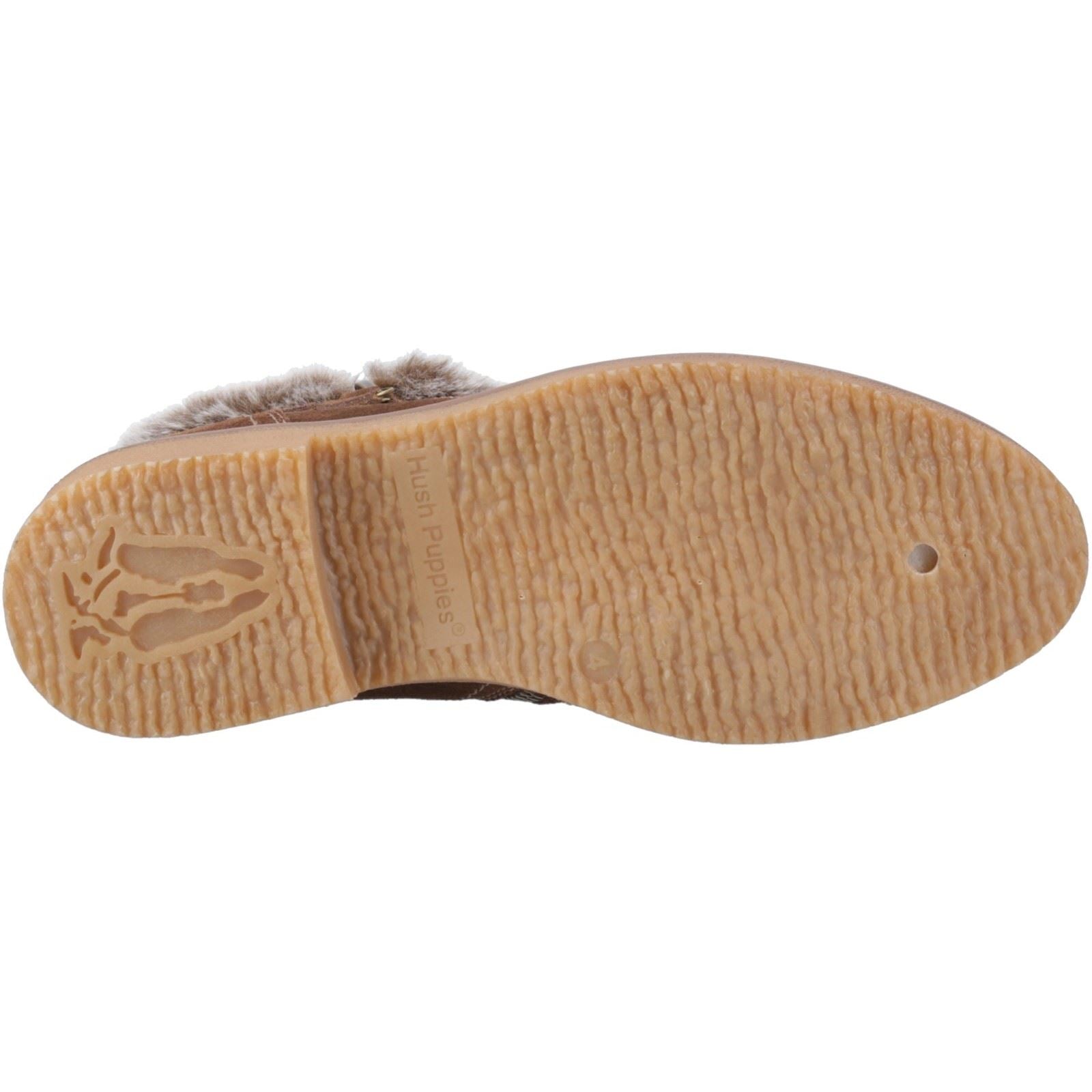 Hush Puppies Marnie Bottes À La Cheville Pour Femmes En Daim De Couleur Chocolat.