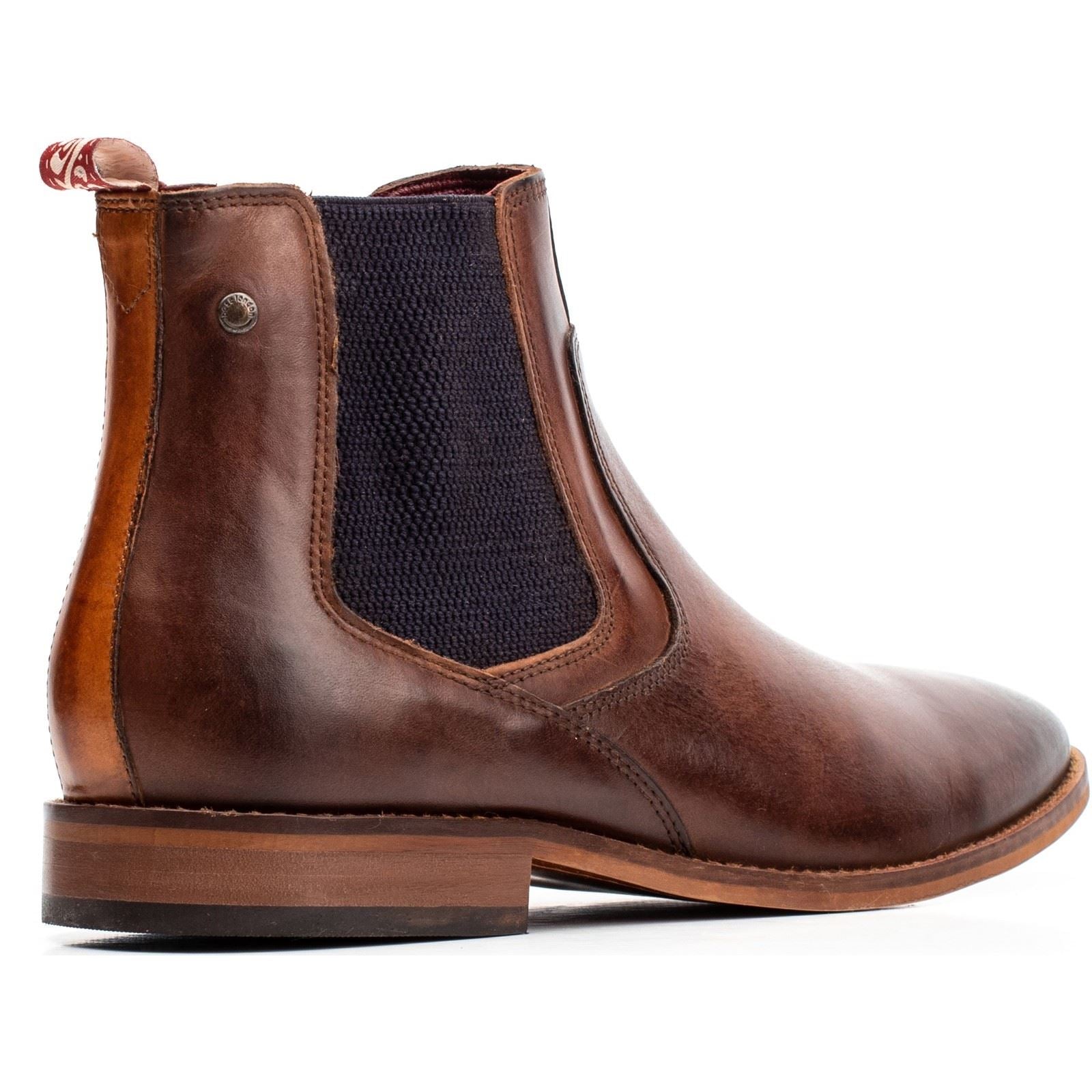 Base London Scout Bottes En Cuir Pour Homme Couleur Marron Brûlé