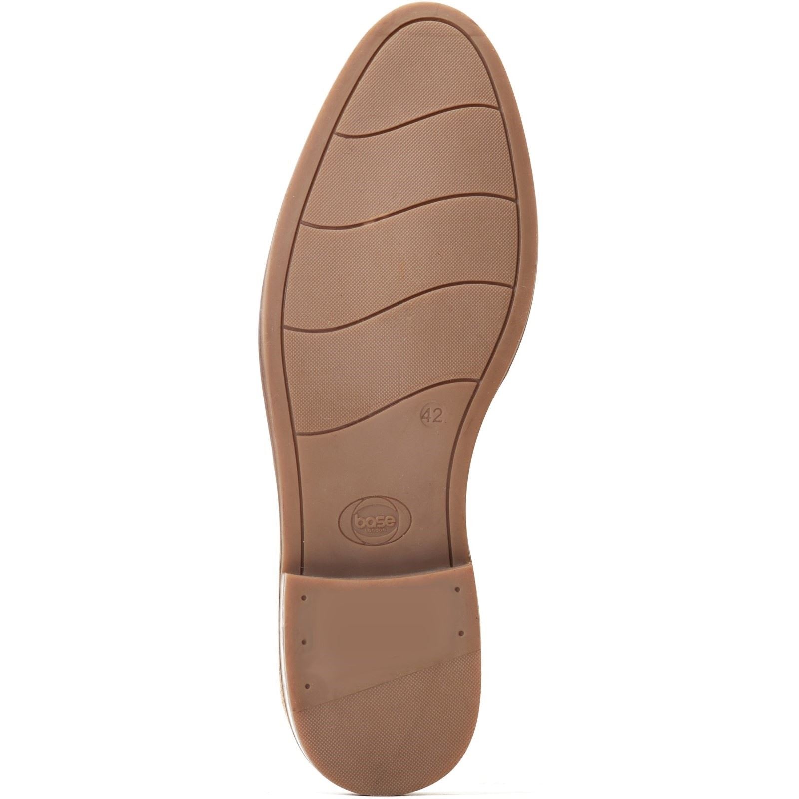 Base London Bronte Chaussures Oxford Marron Foncé Pour Hommes En Cuir