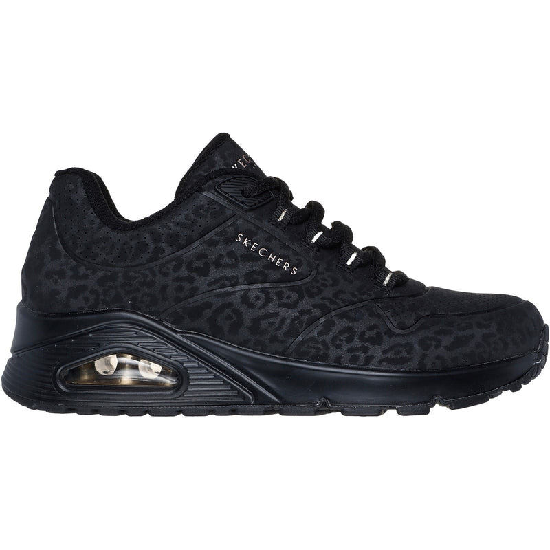 Skechers Uno Kat-Neato Baskets Noires Pour Femmes En Matière Synthétique