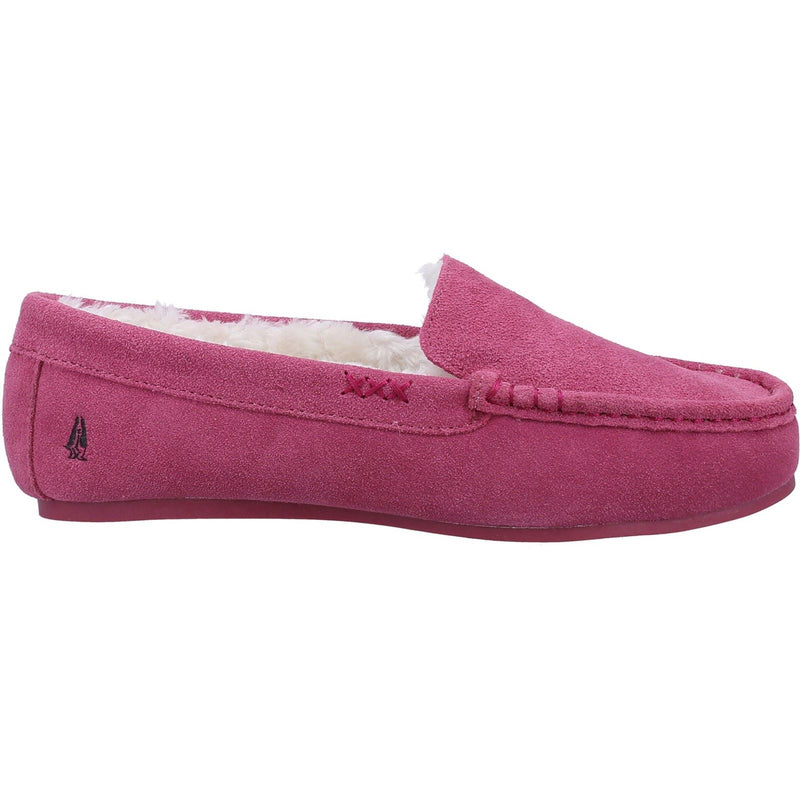 Hush Puppies Annie Mocassin Chaussons Roses En Daim Pour Femmes
