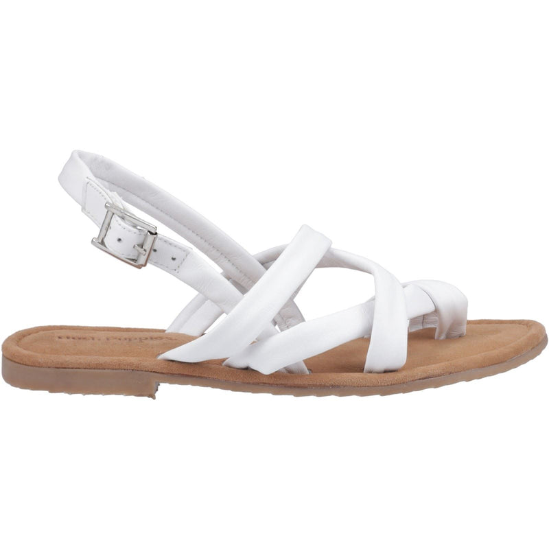 Hush Puppies Hope Sandales Blanches Pour Femmes En Cuir