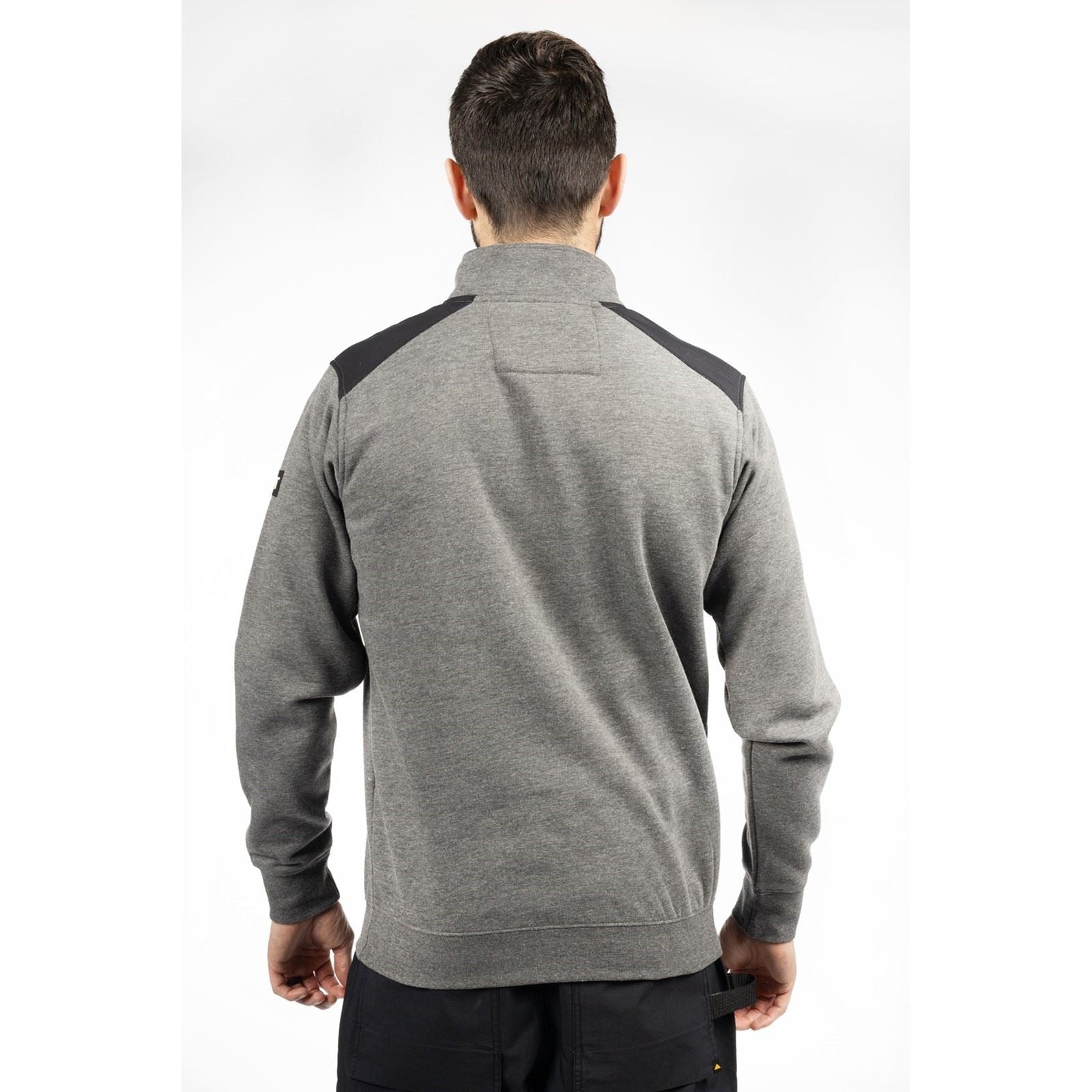 Caterpillar Essential 1/4 Zip Sweatshirt Gris En Polyester Pour Homme