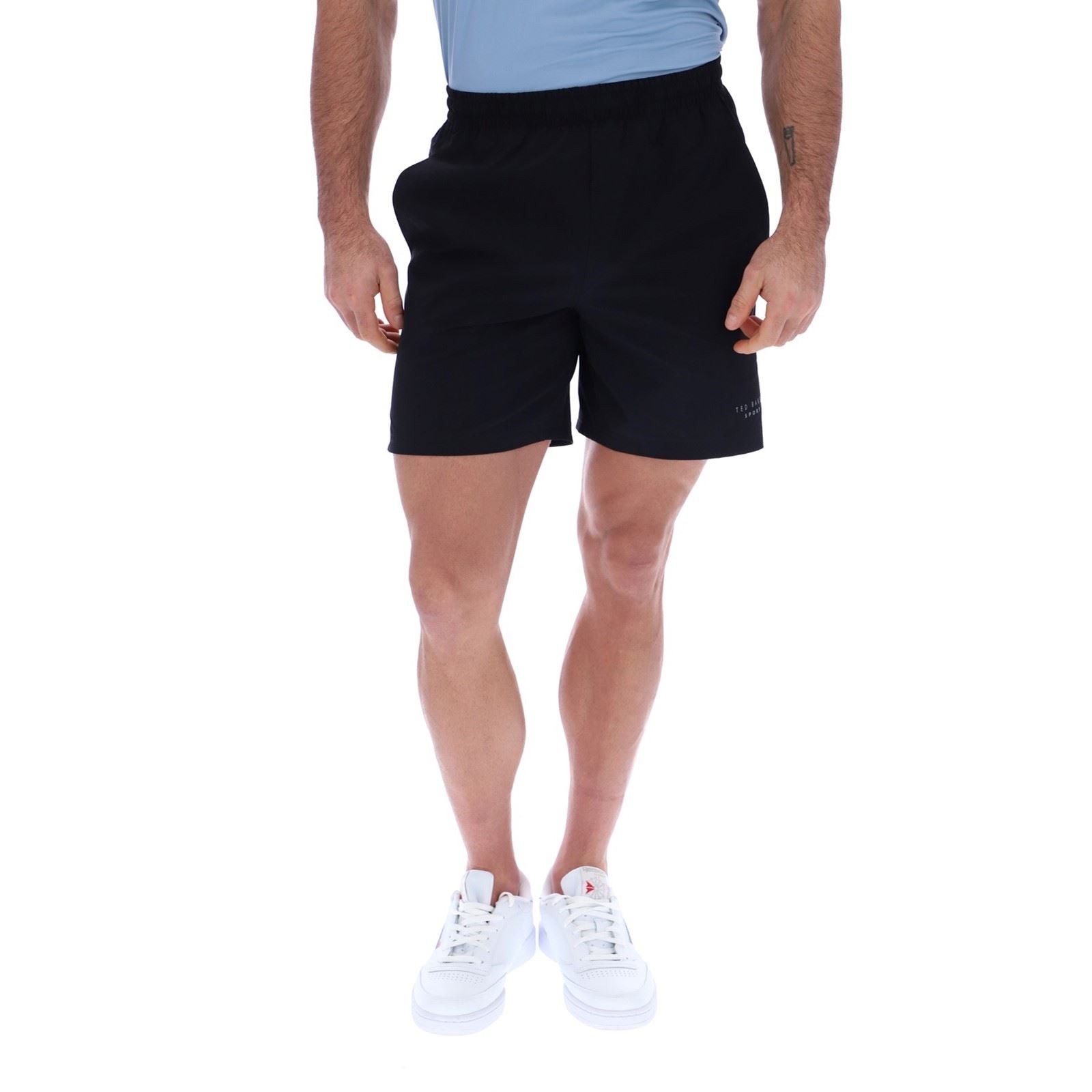 Ted Baker STANLEY TBMSS2636 Shorts De Sport Actifs Pour Hommes En Polyester Noirs