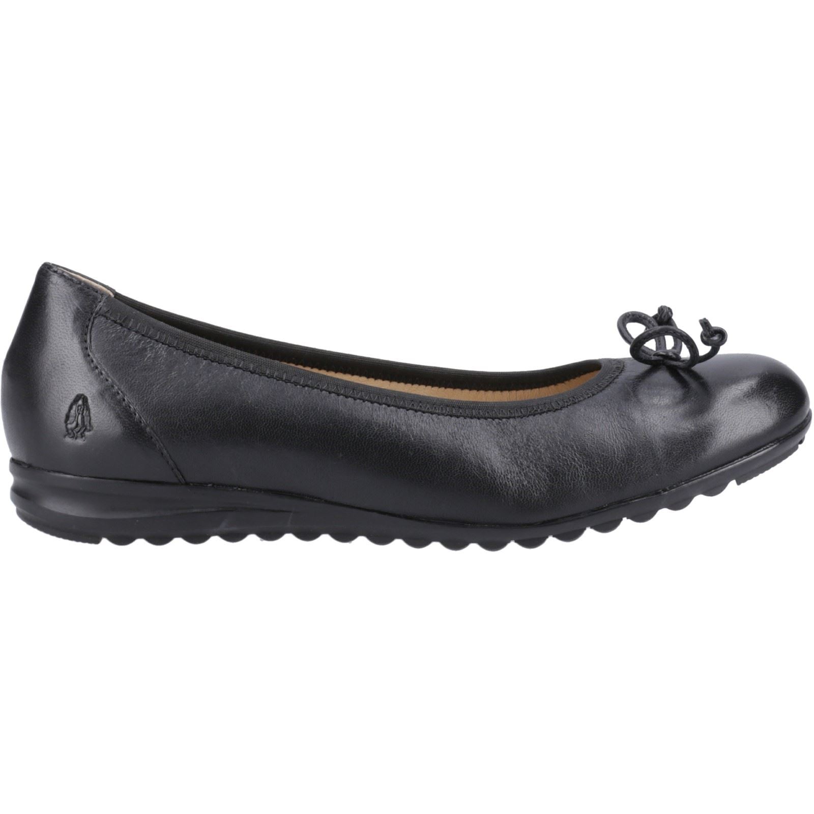 Hush Puppies Lucille Flats En Cuir Pour Femmes Noir