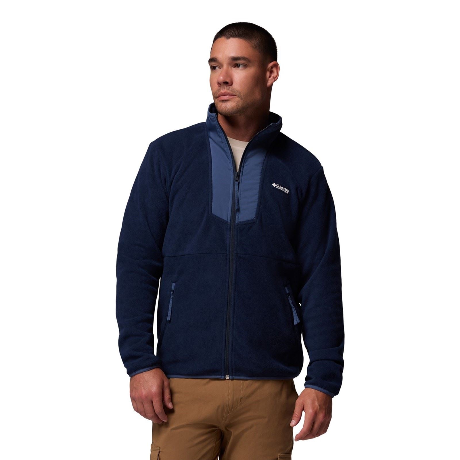 Columbia Sequoia Grove Full Zip Veste En Polaire Bleue Pour Homme