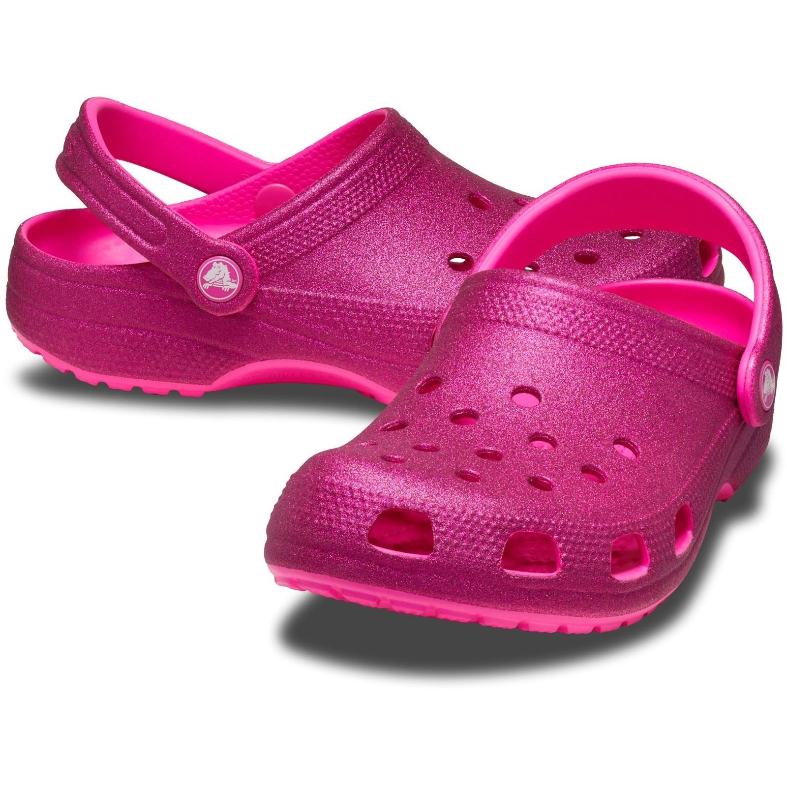 Crocs Classic Glitter Sabots écrasés Rose en Thermoplastique