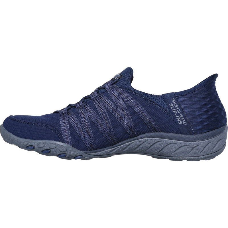 Skechers Breathe-Easy - Roll-With-Me Sneakers En Toile Pour Femmes De Couleur Marine