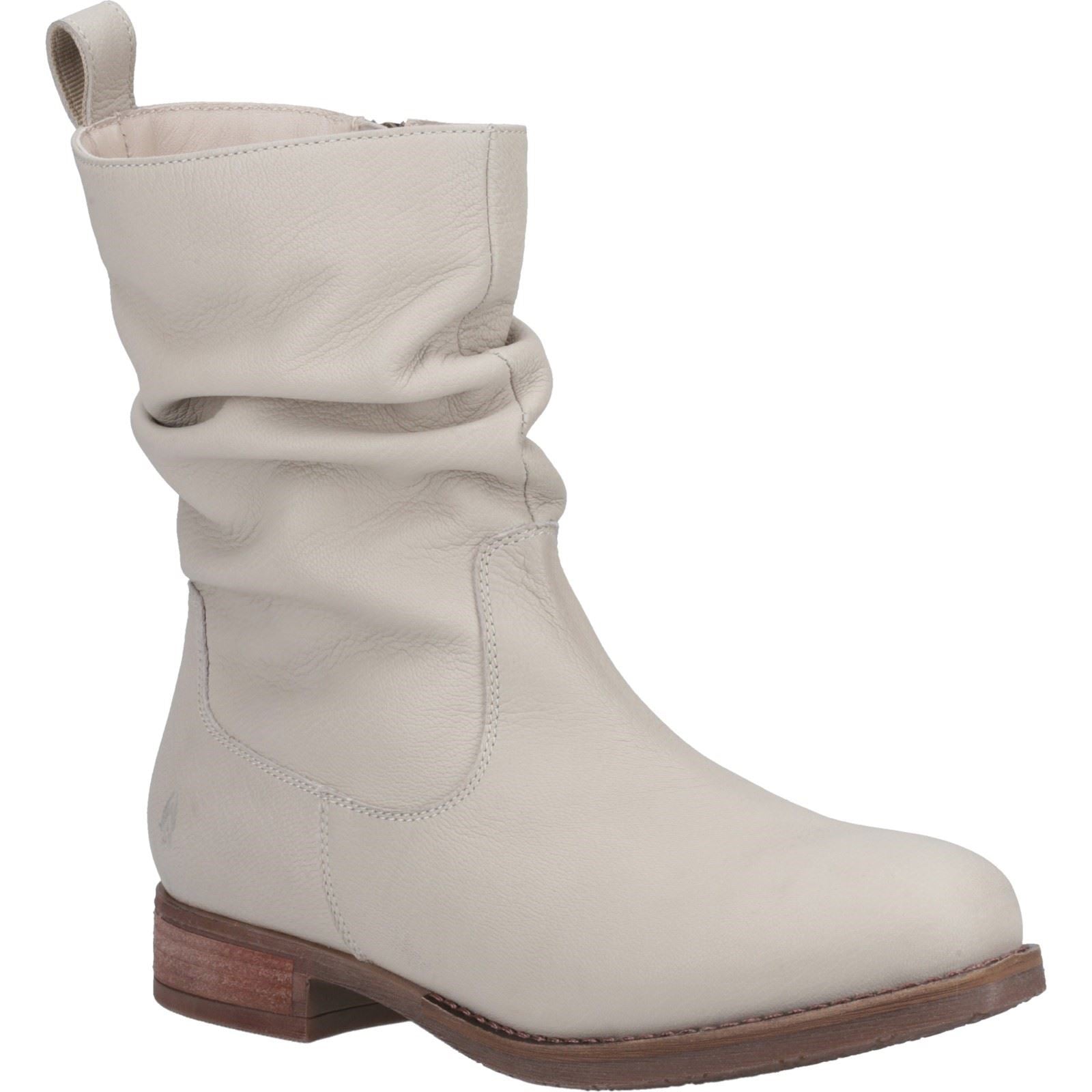 Hush Puppies Emilia Bottes En Cuir Nude Pour Femme