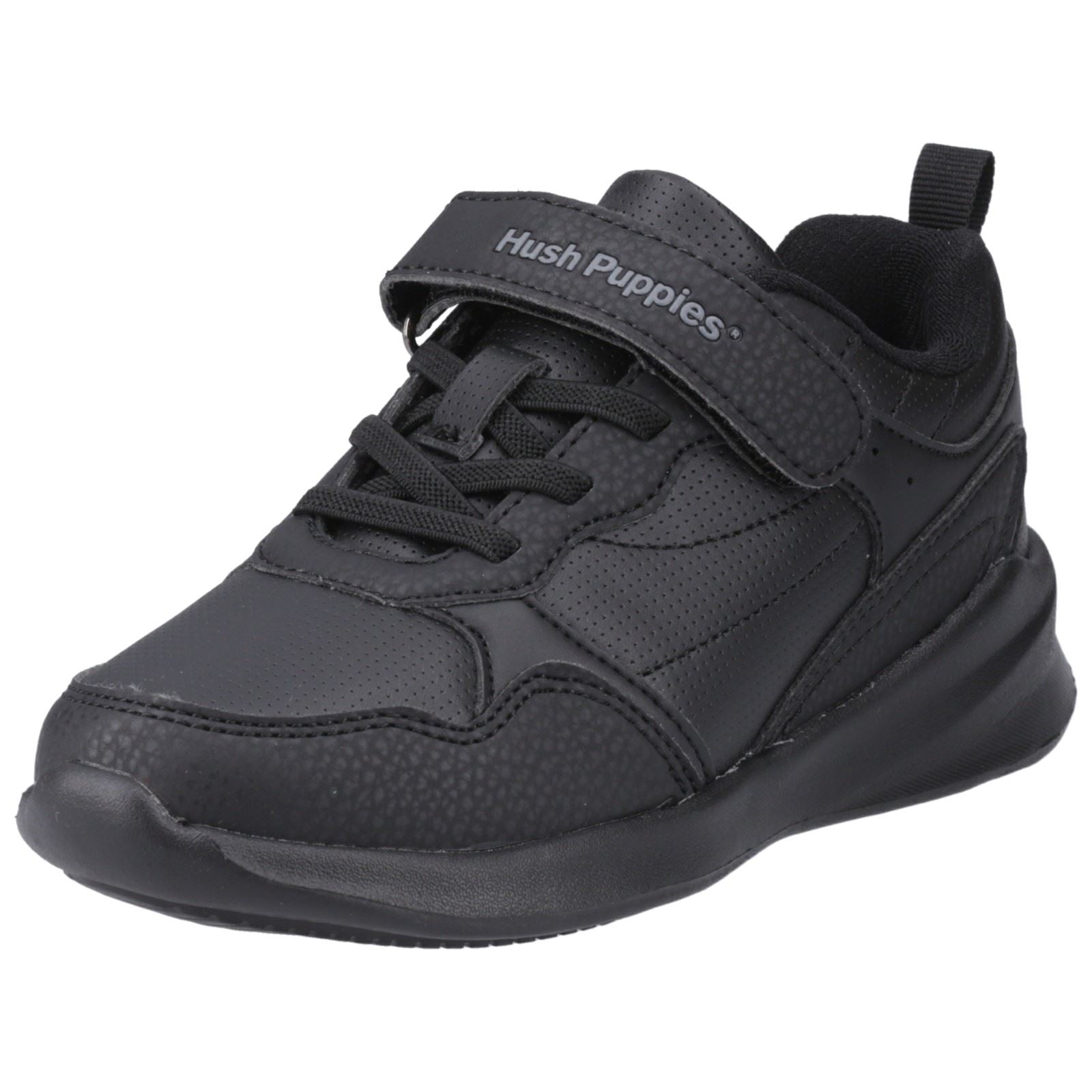 Hush Puppies Marling Bungee Lace Junior Chaussures En Polyuréthane Noires
