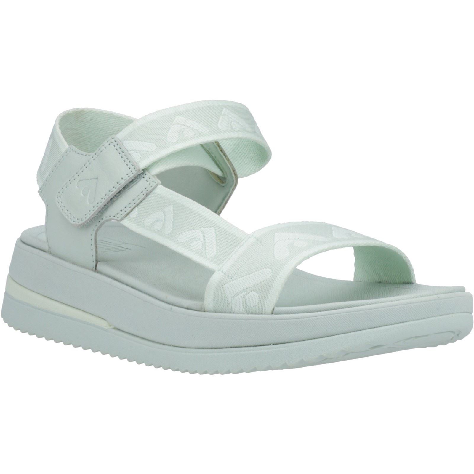 Fitflop Surff Back Strap Sandales Larges Pour Femmes Sagebrush En Polyester/Cuir