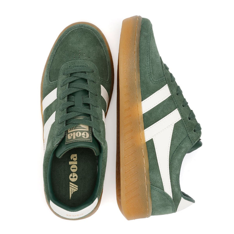Gola Grandslam Baskets En Daim Pour Femme, Vertes