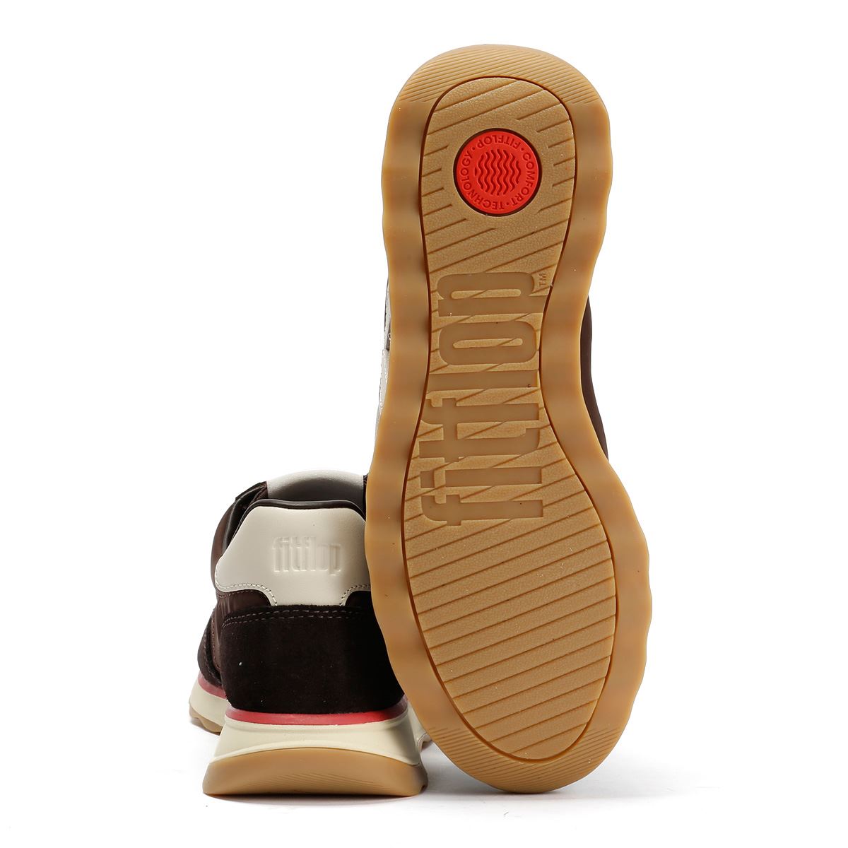 FitFlop Retro-Q FF Baskets Brunes En Nylon Pour Femmes