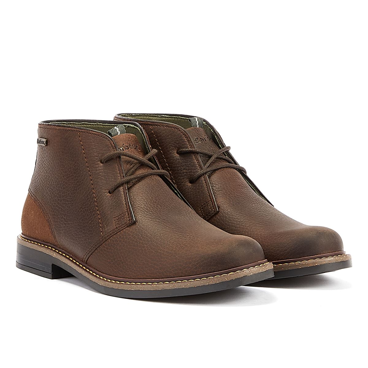 Barbour Bottes Pour Hommes Roux Couleur Moka