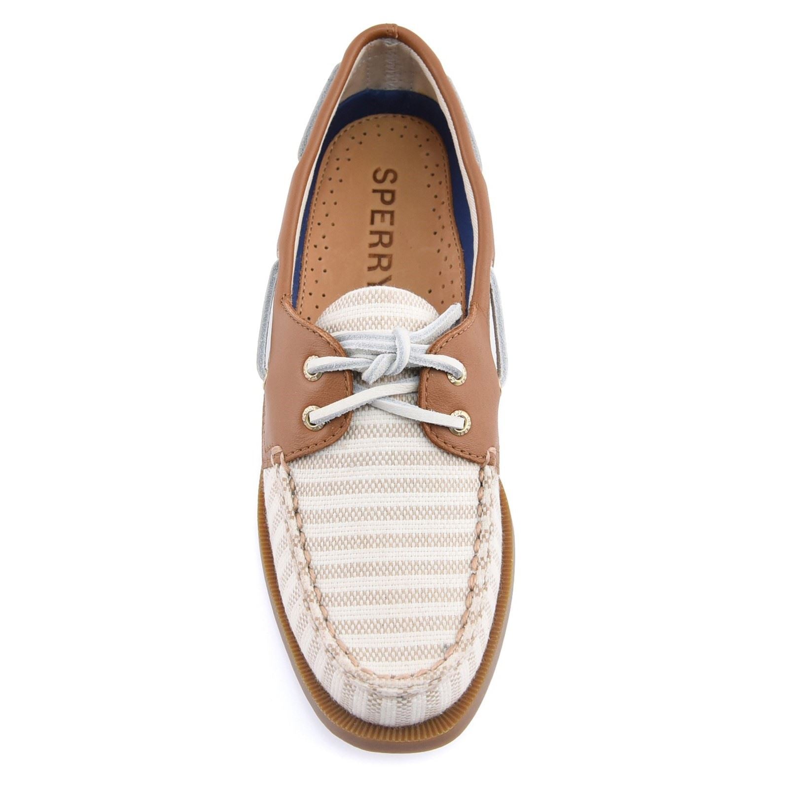 Sperry Authentic Original Bateaux En Textile Pour Femmes Blancs/Naturels