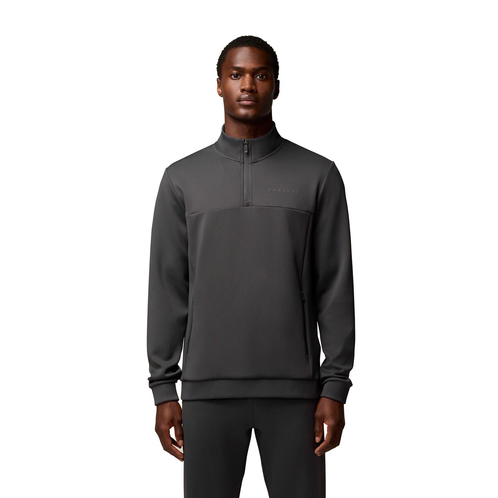 Castore Scuba 1/4 Zip Sweatshirt Gris En Polyester Pour Homme