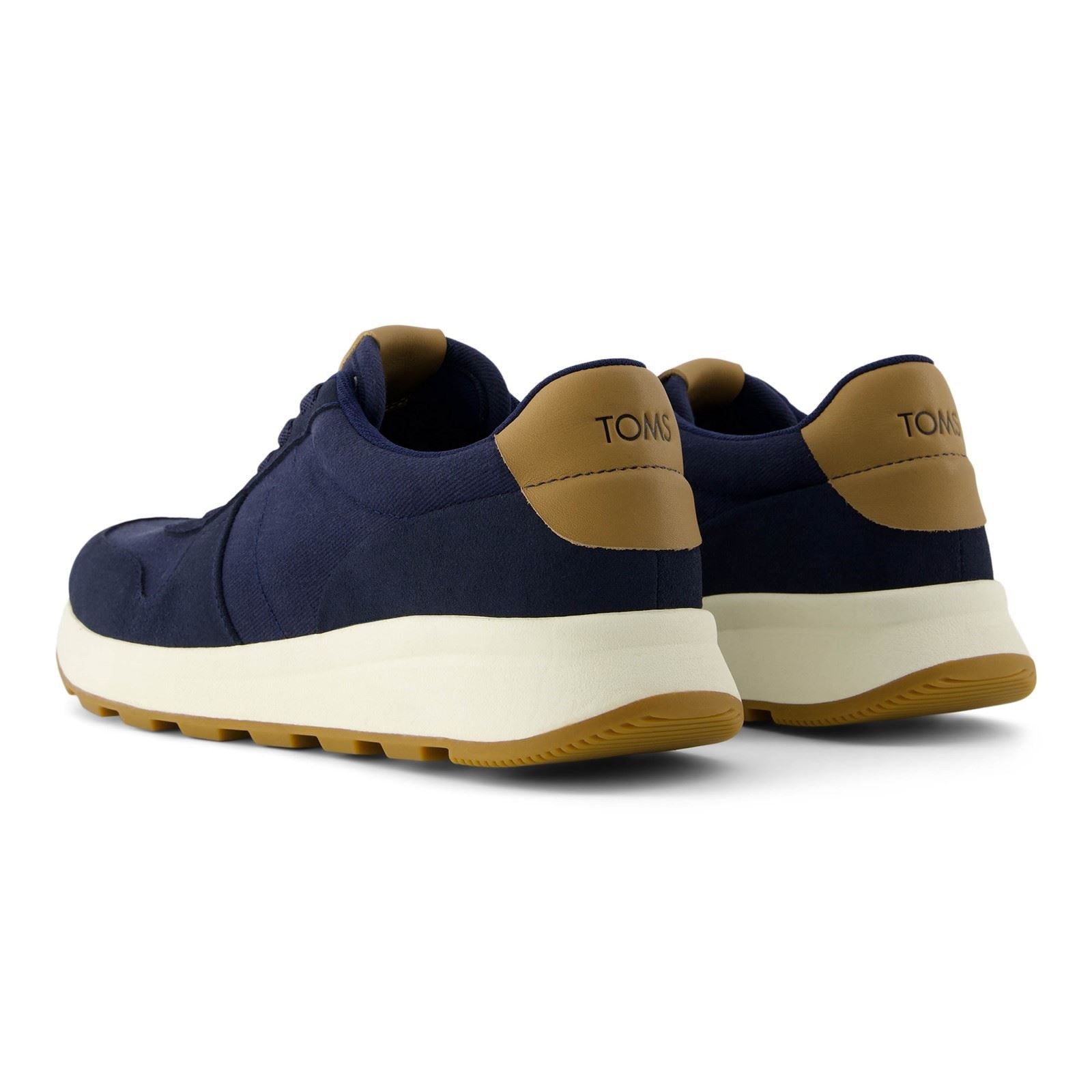 TOMS TRVL LITE Retro Chaussures De Sport Pour Homme En Cuir Bleu Marine