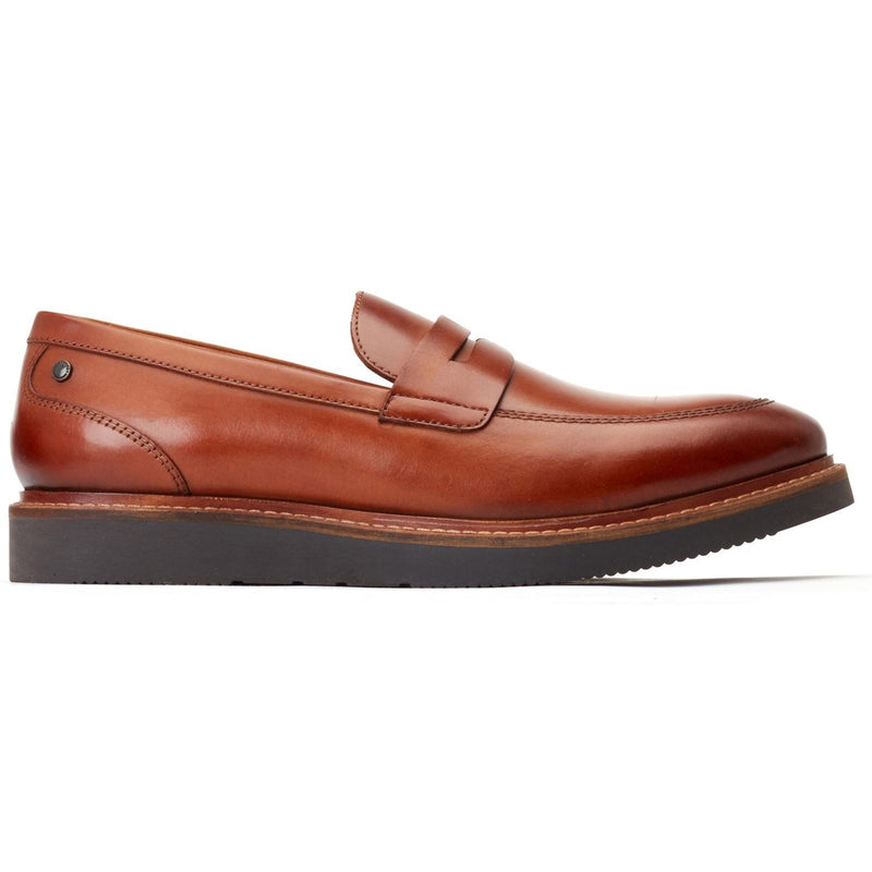 Base London Sid Mocassins Pour Hommes En Cuir Couleur Fauve