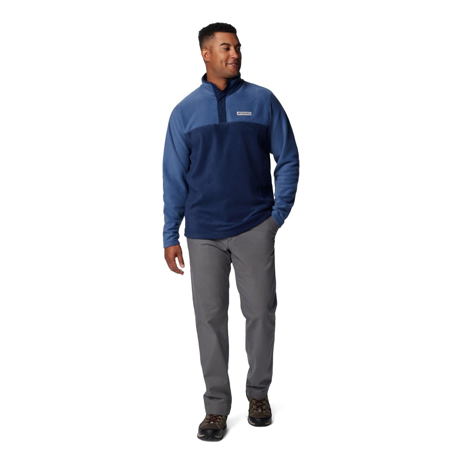 Columbia Steens Mountain Half Snap II Veste En Polaire Bleue Pour Homme