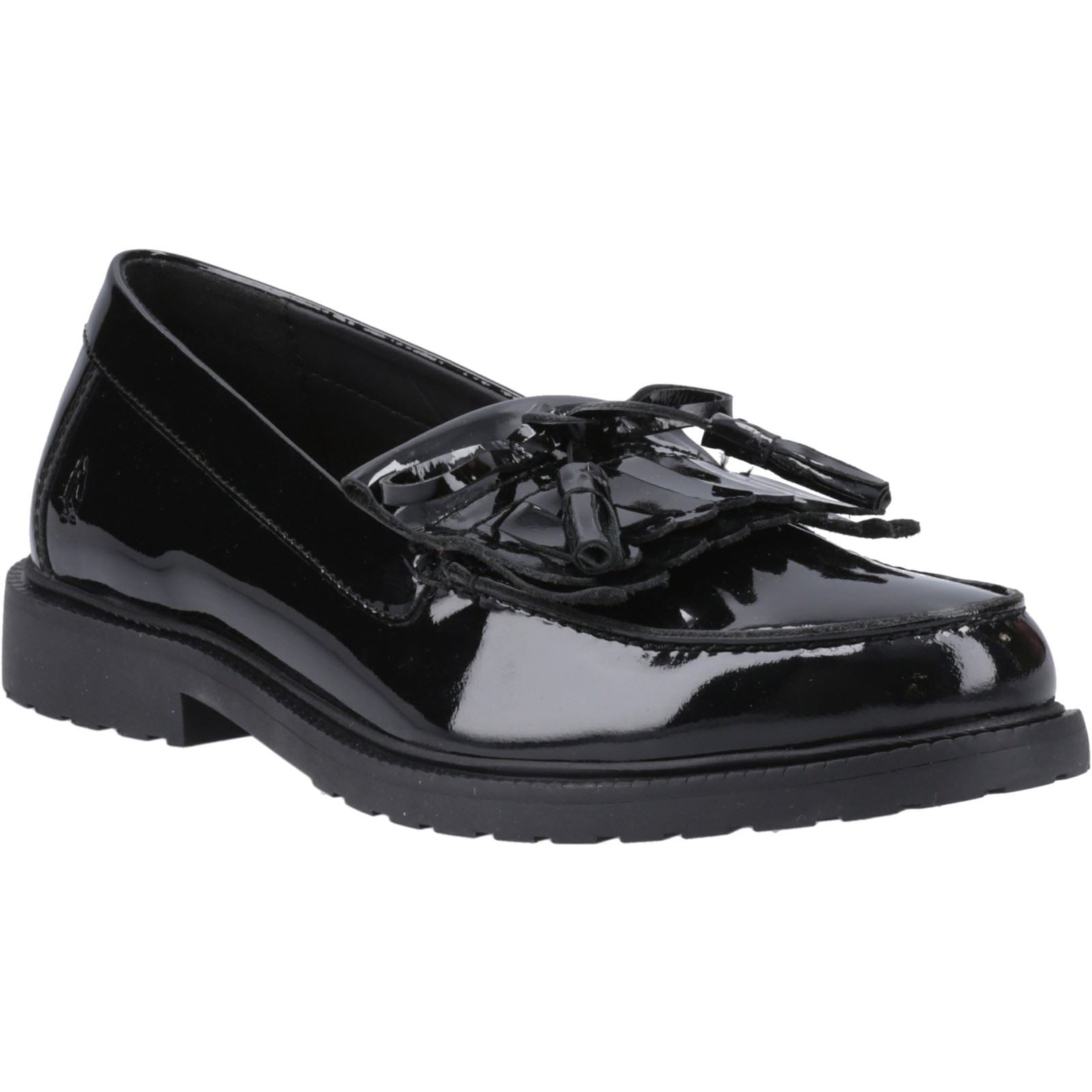 Hush Puppies Verity Kiltie Mocassins Noirs Pour Femmes En Cuir
