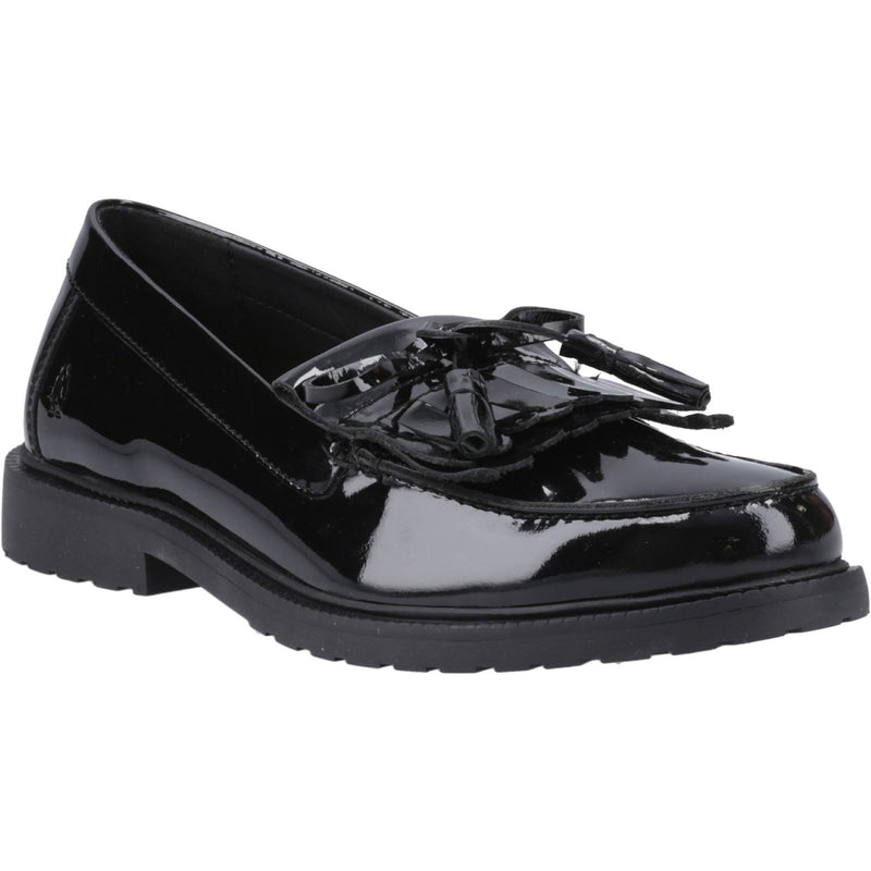 Hush Puppies Verity Kiltie Mocassins Noirs Pour Femmes En Cuir