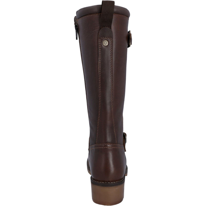 Hunter Iona Bottes Marron En Cuir Pour Femmes
