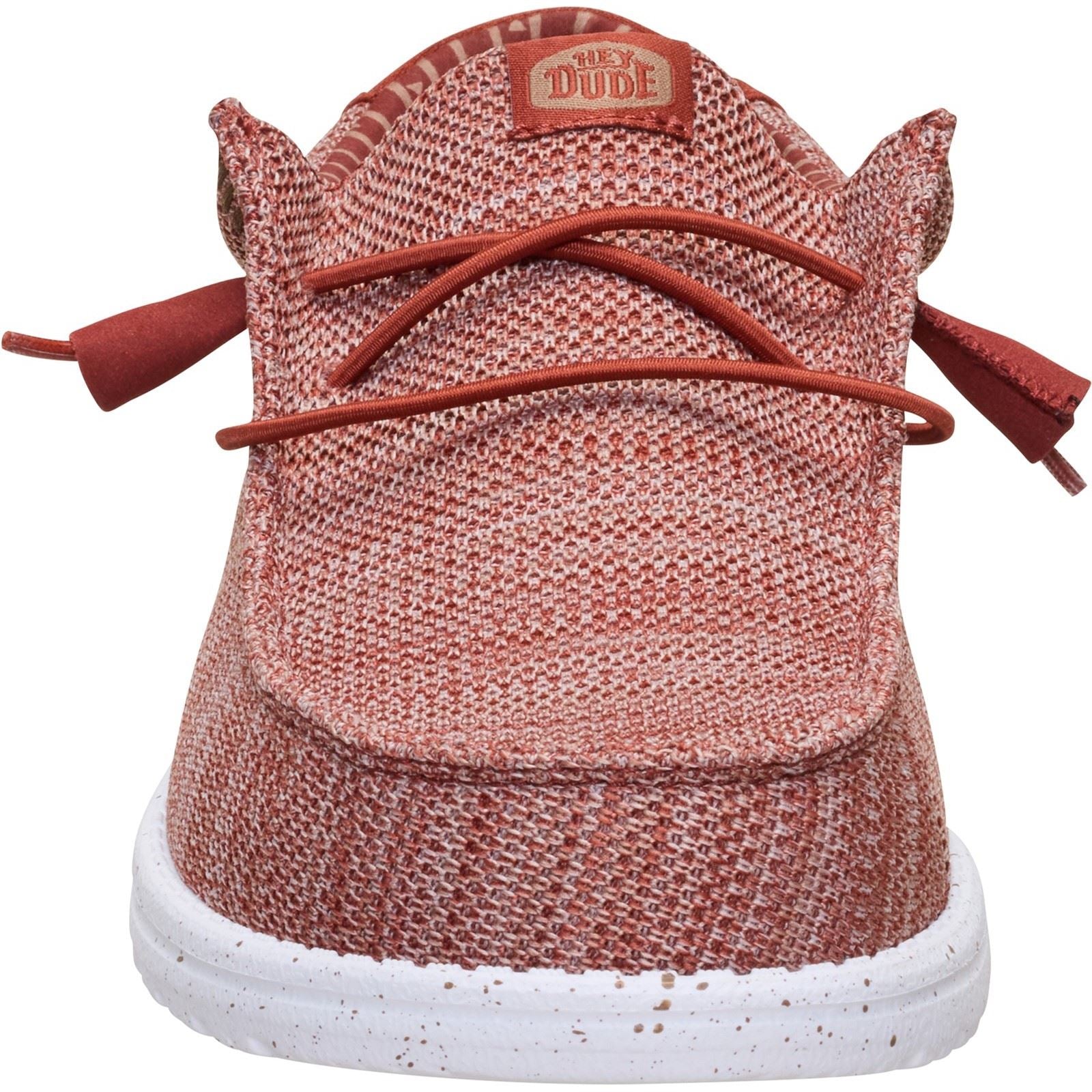 HEYDUDE Wally Stretch Sox Mocassins En Polyester Rouge Brûlé/Multi Pour Homme