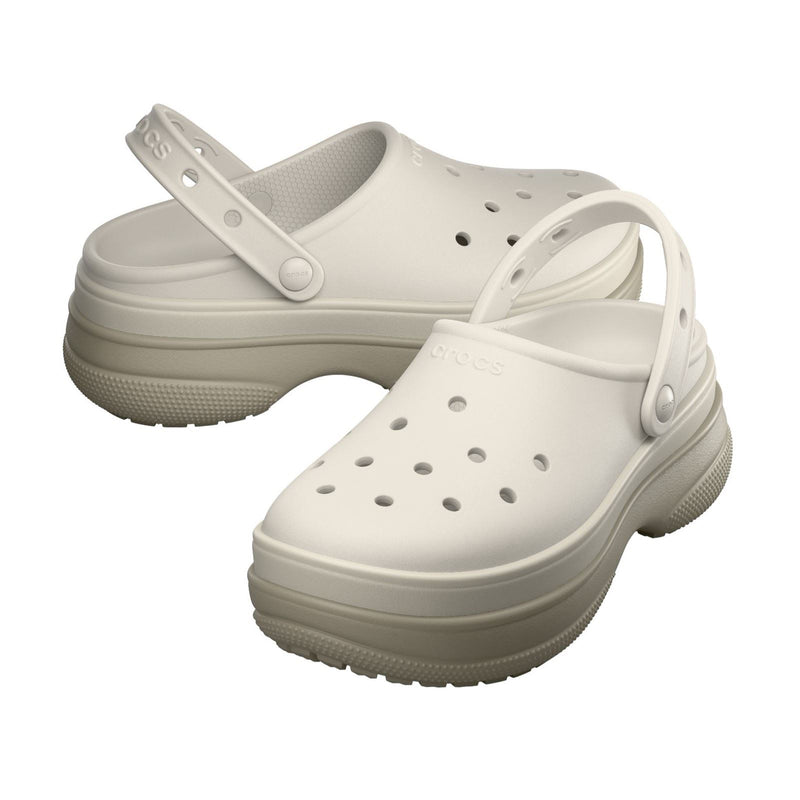 Crocs Classic Stacked Sabots En Craie Thermoplastique