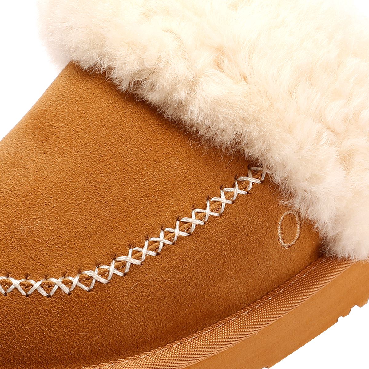 Osprey London The Celeste Chaussons En Suède Pour Femmes Marron clair