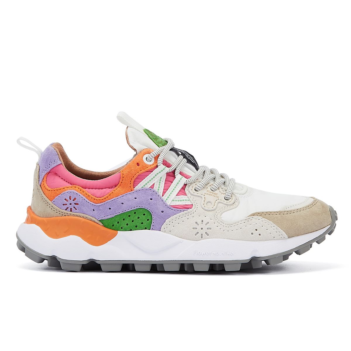 Flower Mountain Yamano 3 Baskets En Daim Blanc/Rose Pour Femmes