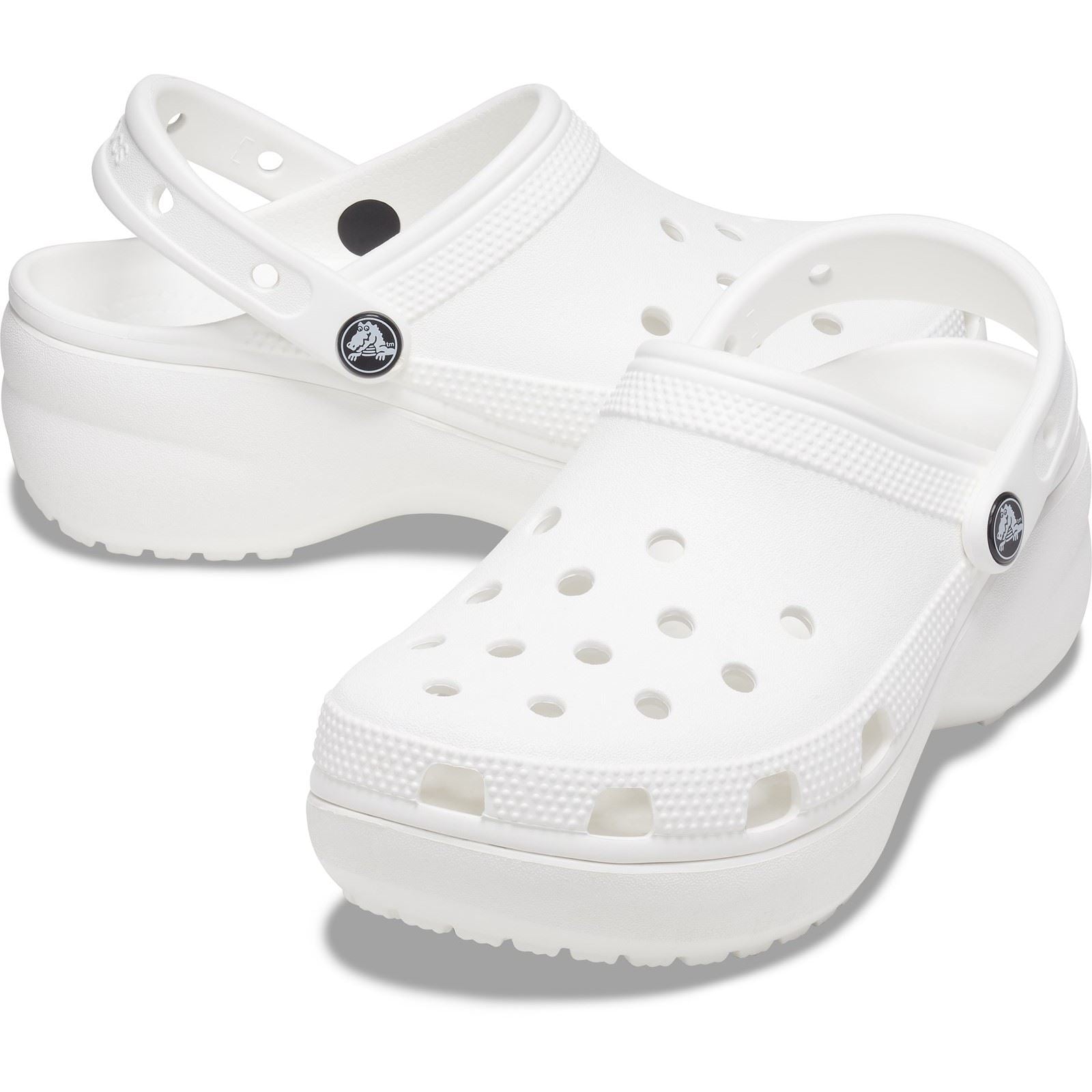 Crocs Classic Platform Sabots blancs pour femme en thermoplastique