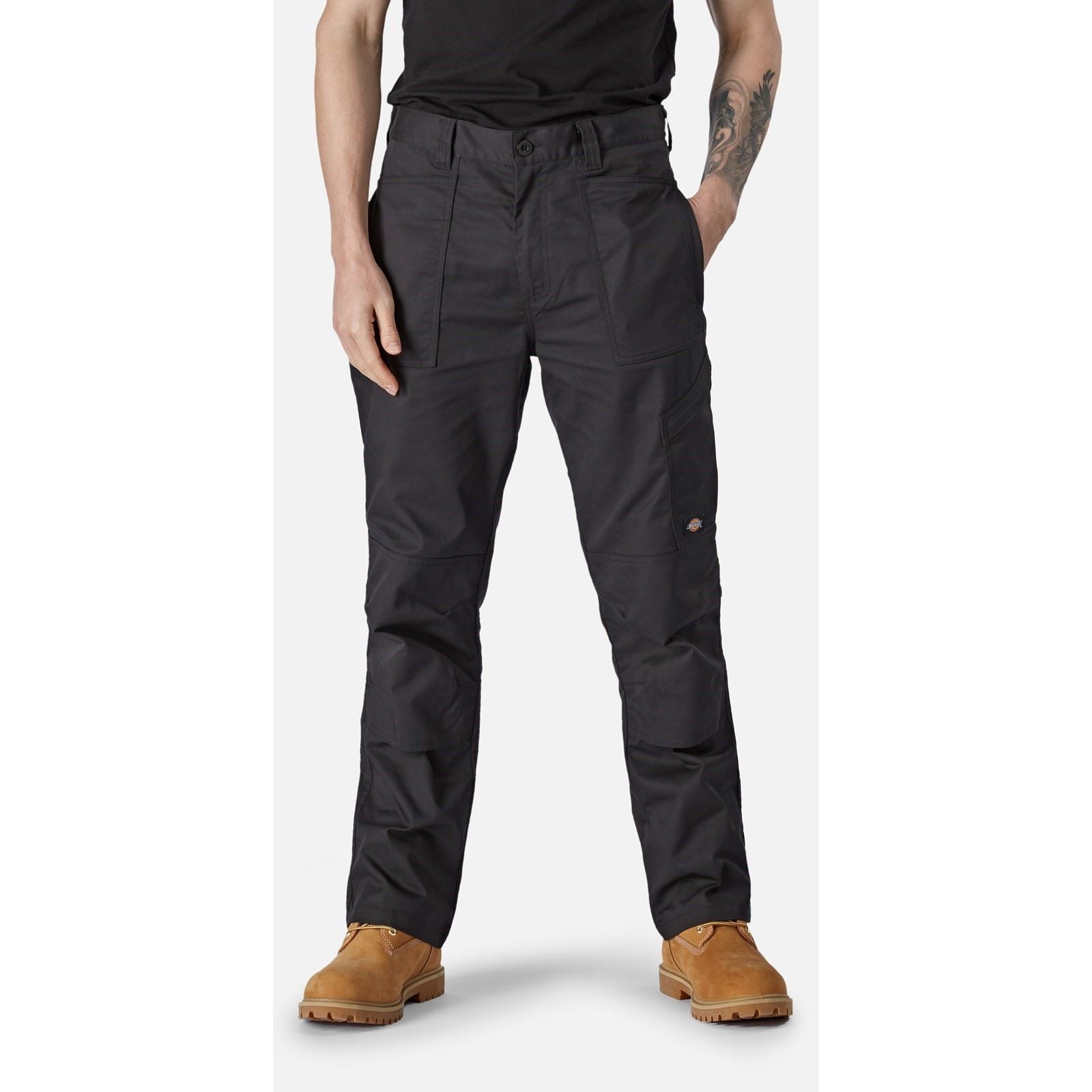 Dickies Action Flex Pantalons De Plein Air Pour Hommes En Polyester Noirs