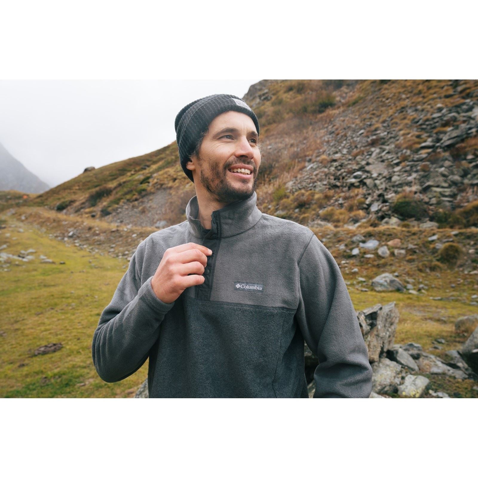 Columbia Steens Mountain Half Snap II Veste En Polaire Grise Pour Homme