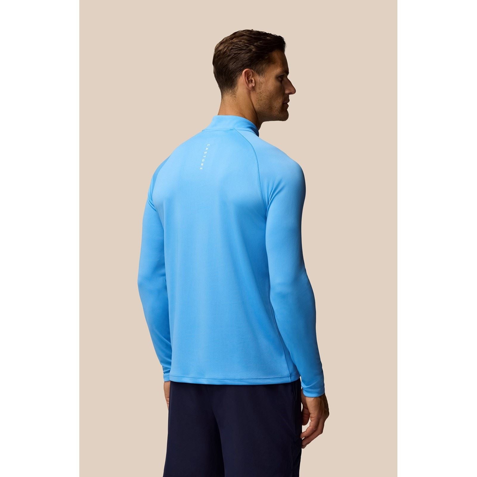 Castore Adapt Training 1/4 Zip Top T-Shirts De Sport Actifs Pour Hommes En Polyester Vert