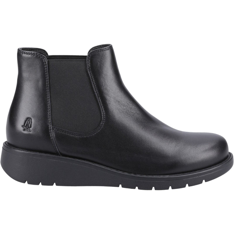 Hush Puppies Leonie Bottes En Cuir Noires Pour Femmes