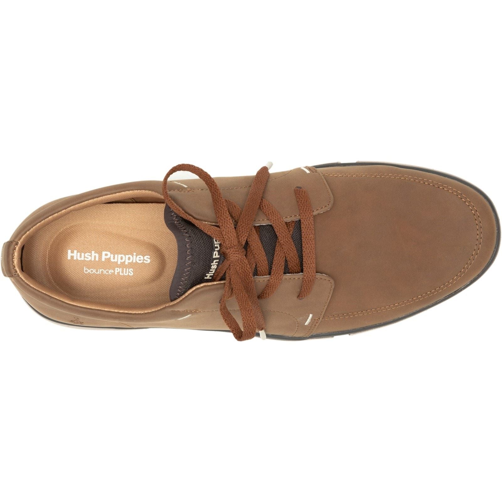 Hush Puppies Briggs Baskets Homme En Cuir Cognac