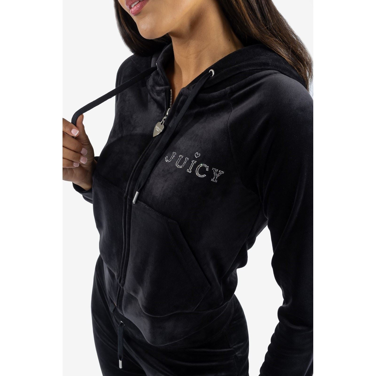 Juicy Couture Regal Madison Sweat À Capuche Noir En Polyester Pour Femme